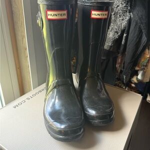 Black short Hunter rain boot classic